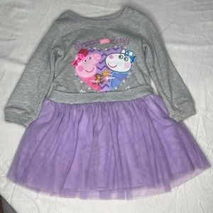 Long sleeve dress, Peppa Pig on the front